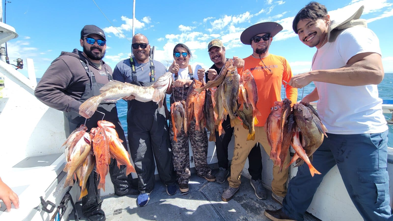 Fishing trip with caught fish in Santa Cruz